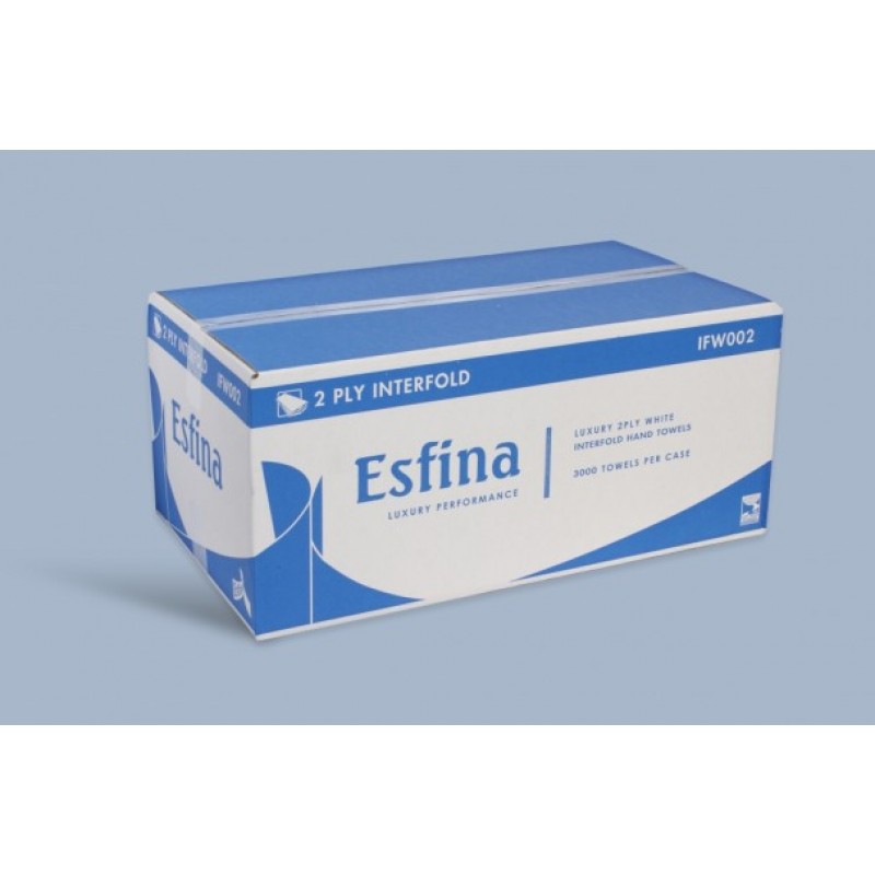 INTERFOLD HAND TOWEL 2PLY 3000 ESFINA IFW002