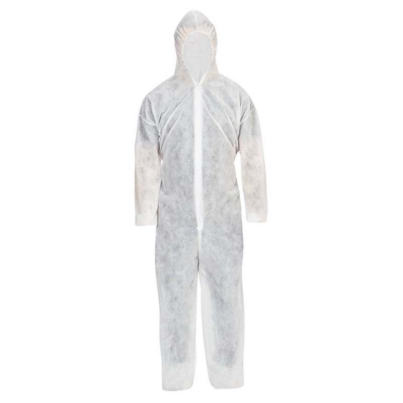 COVERALL DISPOSABLE WHITE